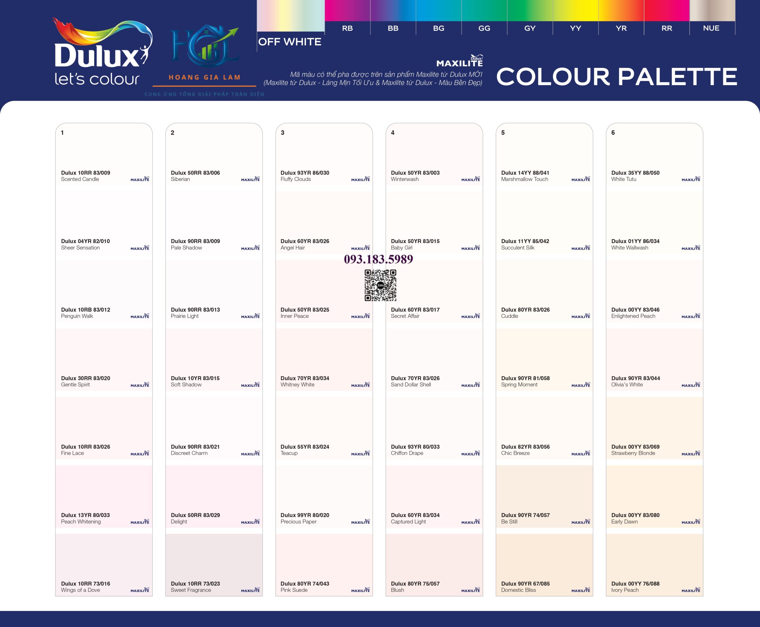 Nhóm Màu Pastel Trên Cây Màu Sơn Dulux Maxilite Được Ưa Chuộng Nhất
