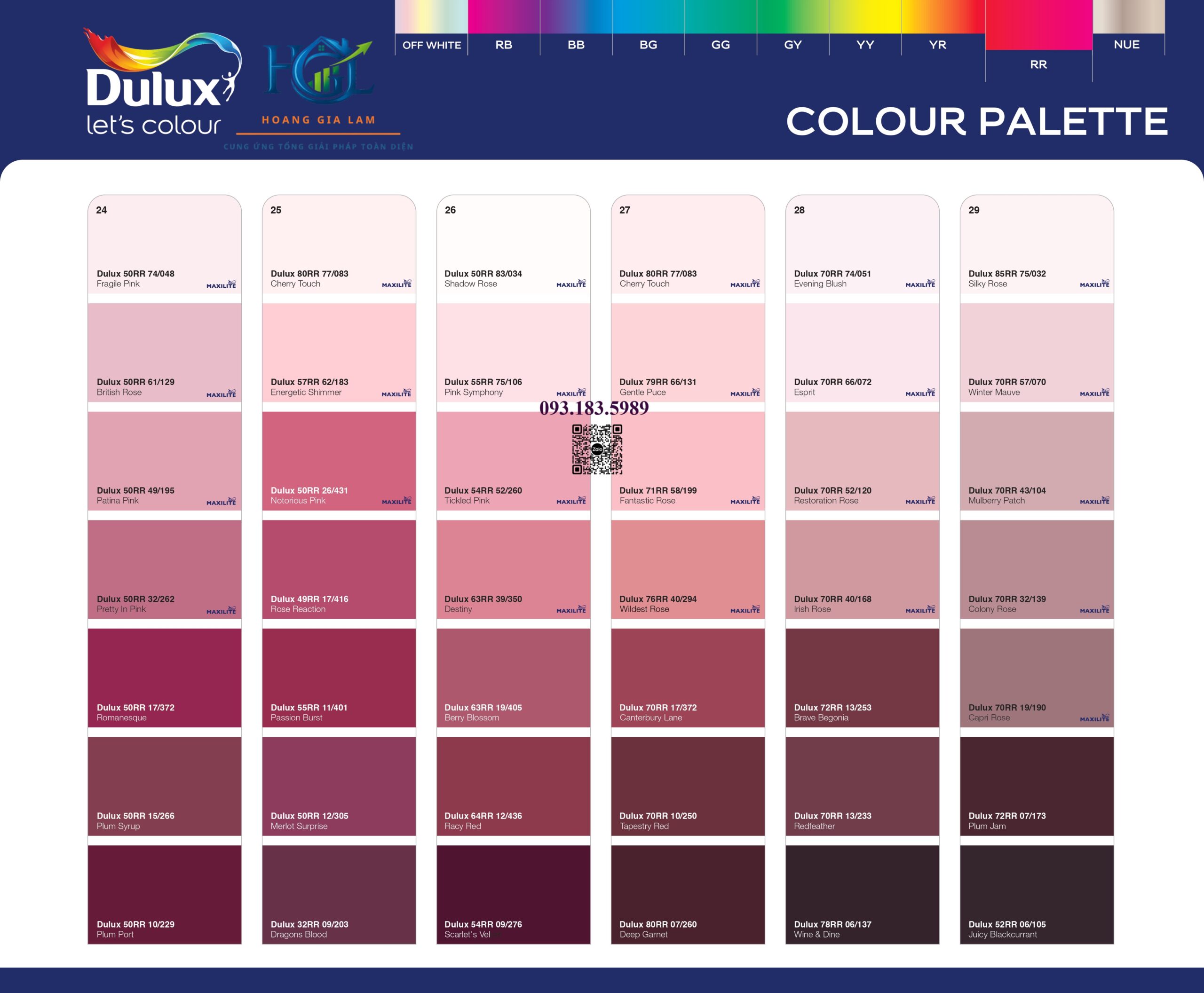 Nhóm Màu Tone Xám Trên Cây Màu Sơn Dulux Maxilite Được Ưa Chuộng Nhất