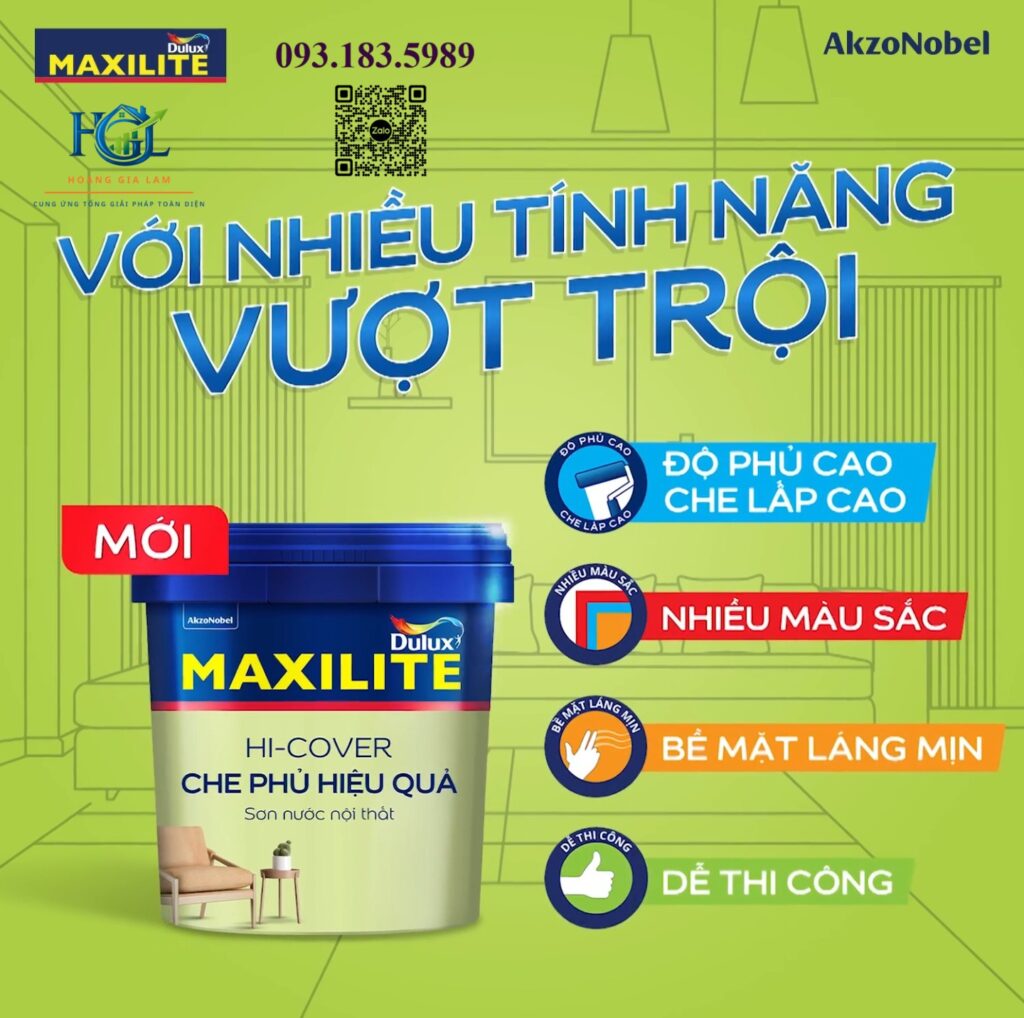 Sơn Nước Trong Nhà Maxilite Hi Cover Che Phủ Hiệu Quả