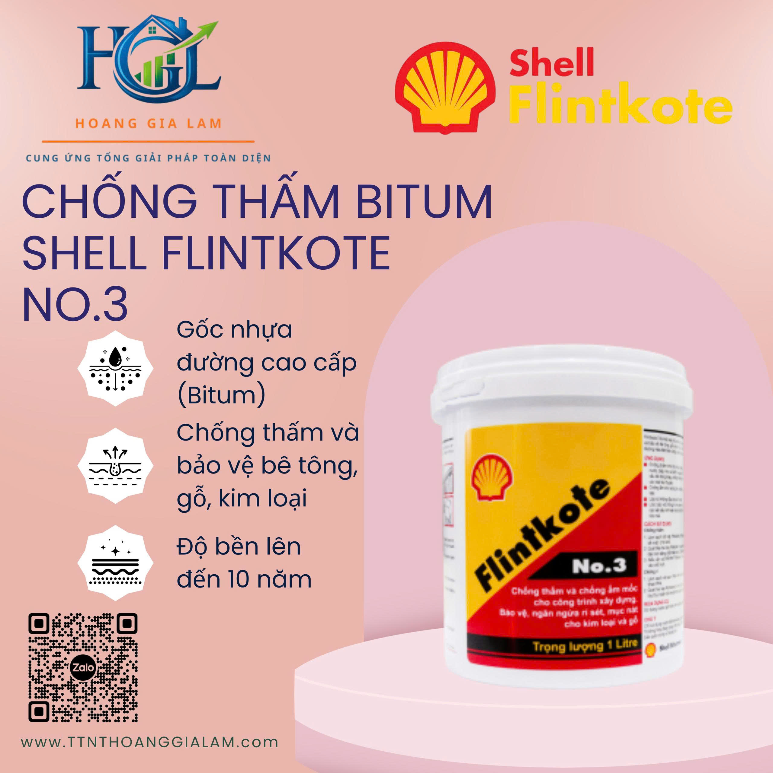 Chống thấm bitum nhựa đường Flinkote No3