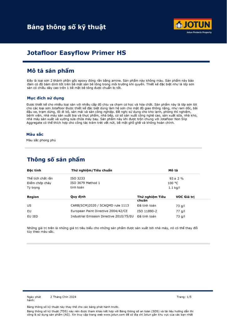 Sơn Lót Epoxy Jotun Jotafloor Easyflow Primer HS